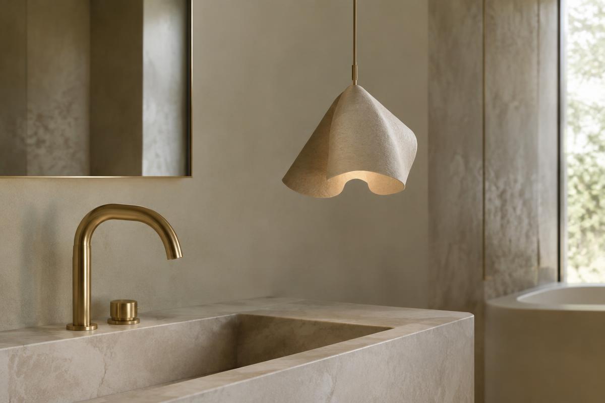 Coordinated finishes and fixtures in a remodeled room